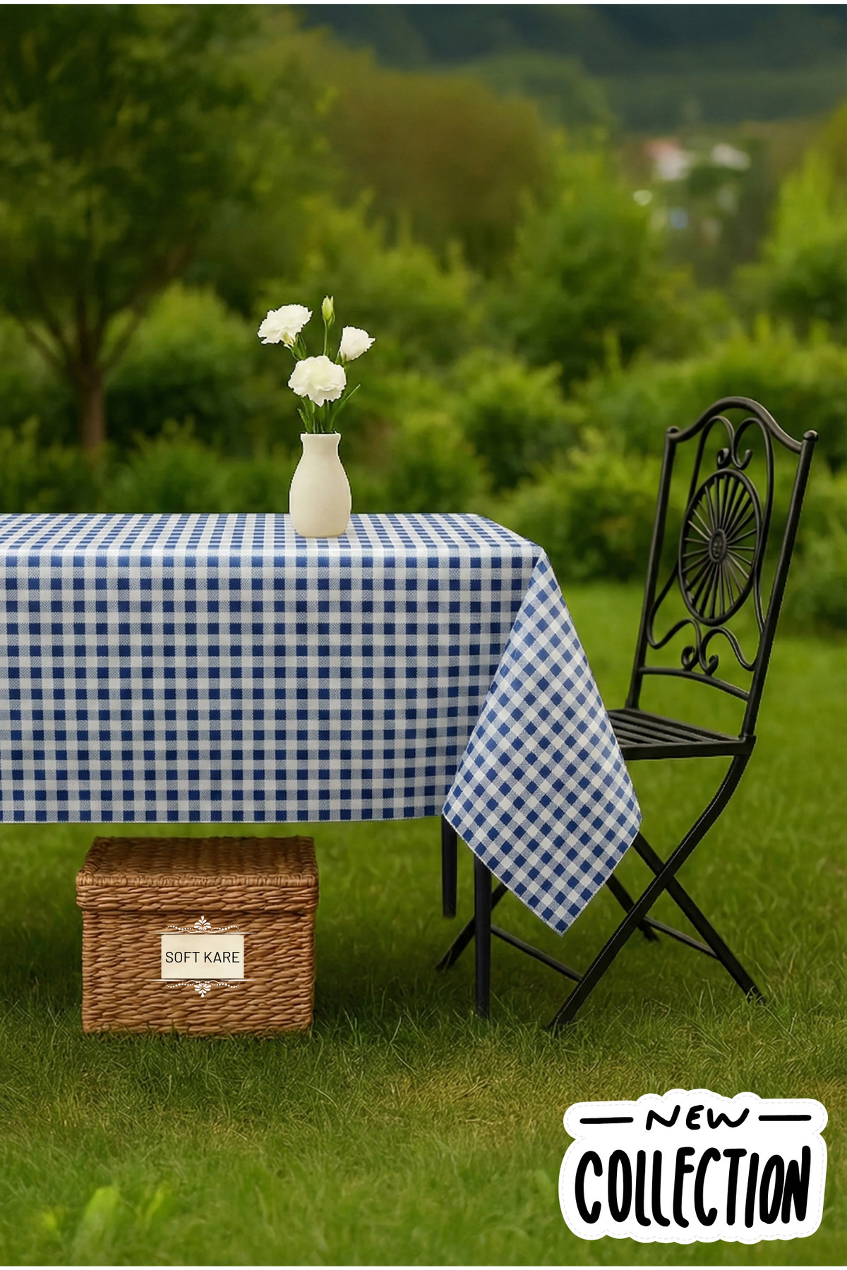 PVC Fibre Tablecloth – Wipe-Off, Waterproof, Modern Pattern, For Kitchen and Dining Table
