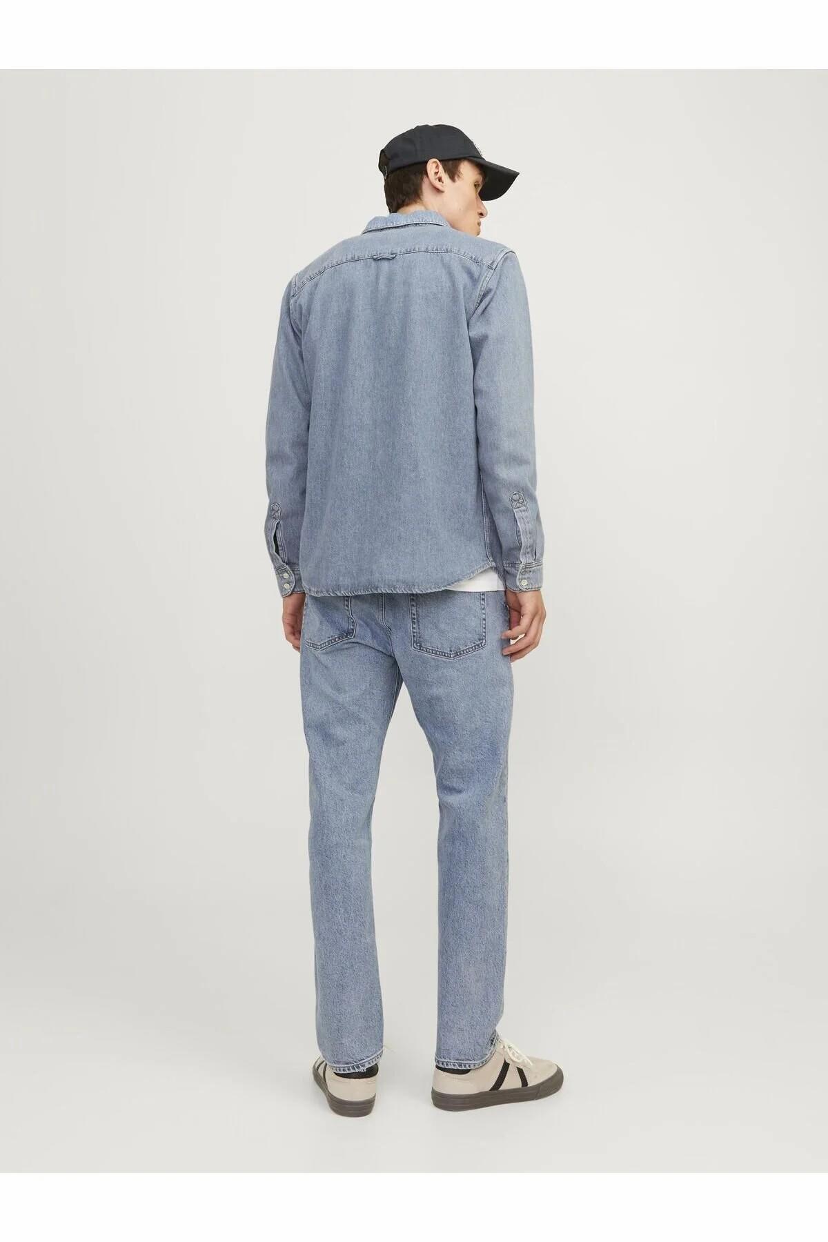 شلوار جین مردانه راسته فاق نرمال | جک اند جونز Jack & Jones 12261880 - تصویر 4