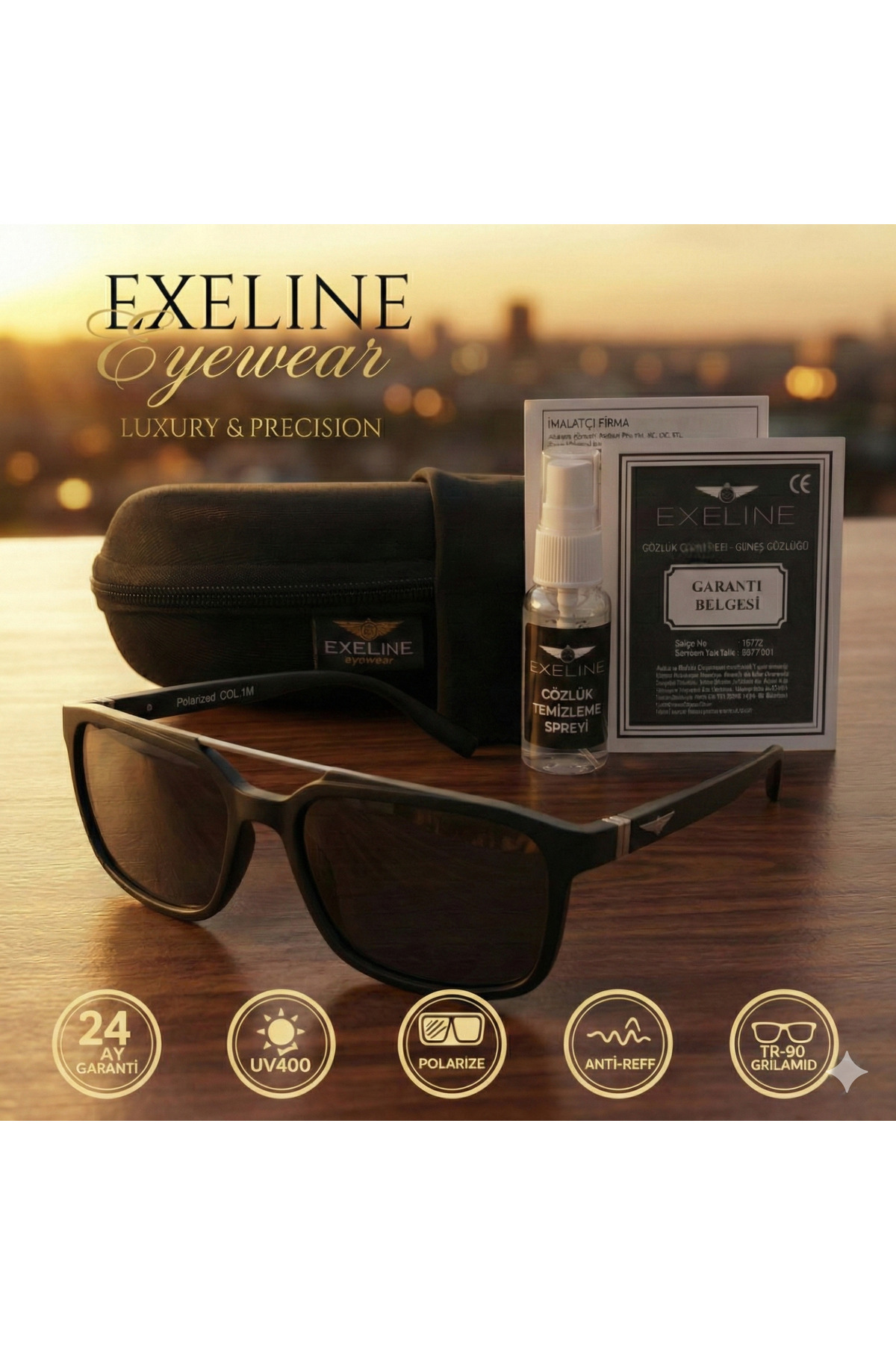 Aureliusページ EXELİNE COL SERİSİ C1M POLARİZE-UV400-ANTİ REFLE TARZ ERKEK GÜNEŞ