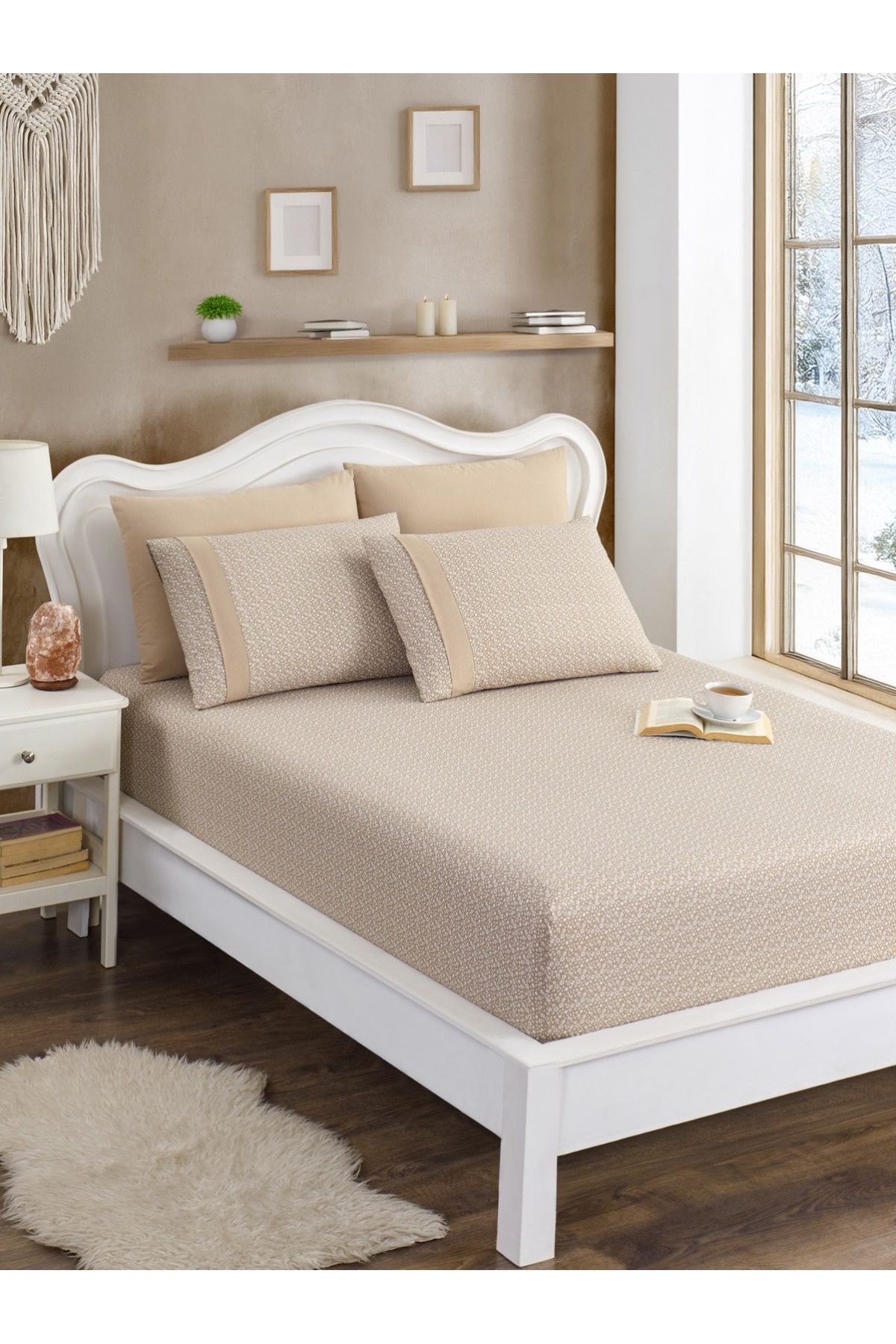 Elastic Bed Sheet Set 4 Padded Single/Double/Plus Size Bed Sheet Set