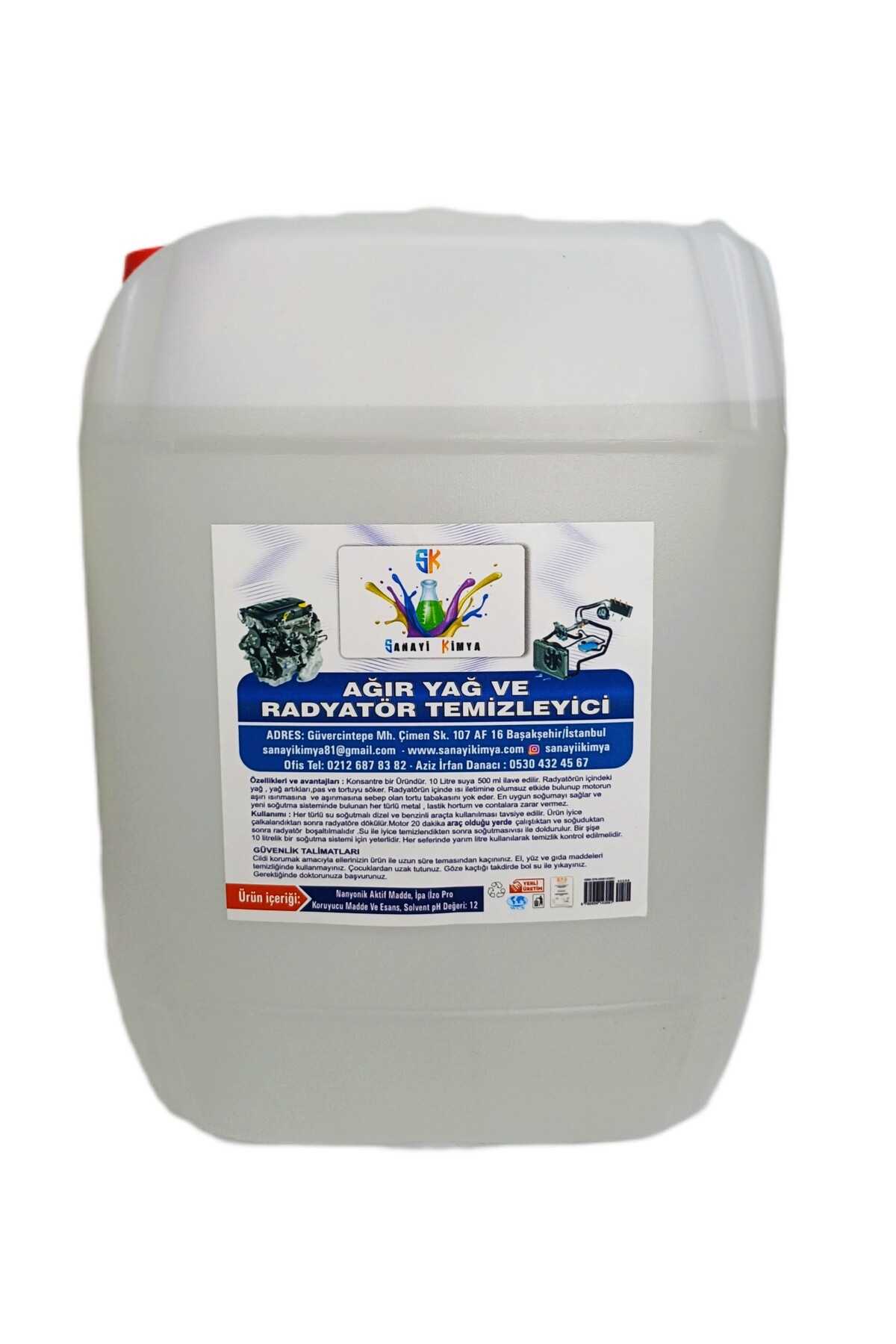 Yağ Sökücü Radyatör Temizleyici 1/5 Konsantre 20 Litre