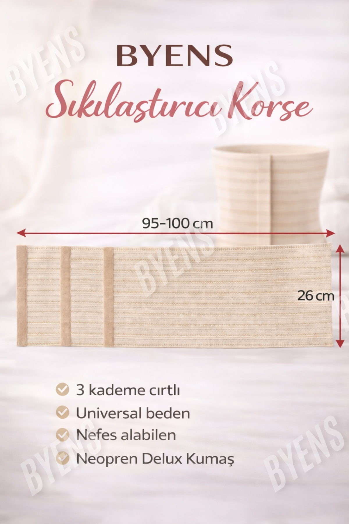 BYENS Lohusa Korse Sezeryan Sonrası Toparlayıcı Korsesi Hamile Destek Rahim Lohusalık Doğum Bel Bandı fotoğrafı 4 (önizleme)