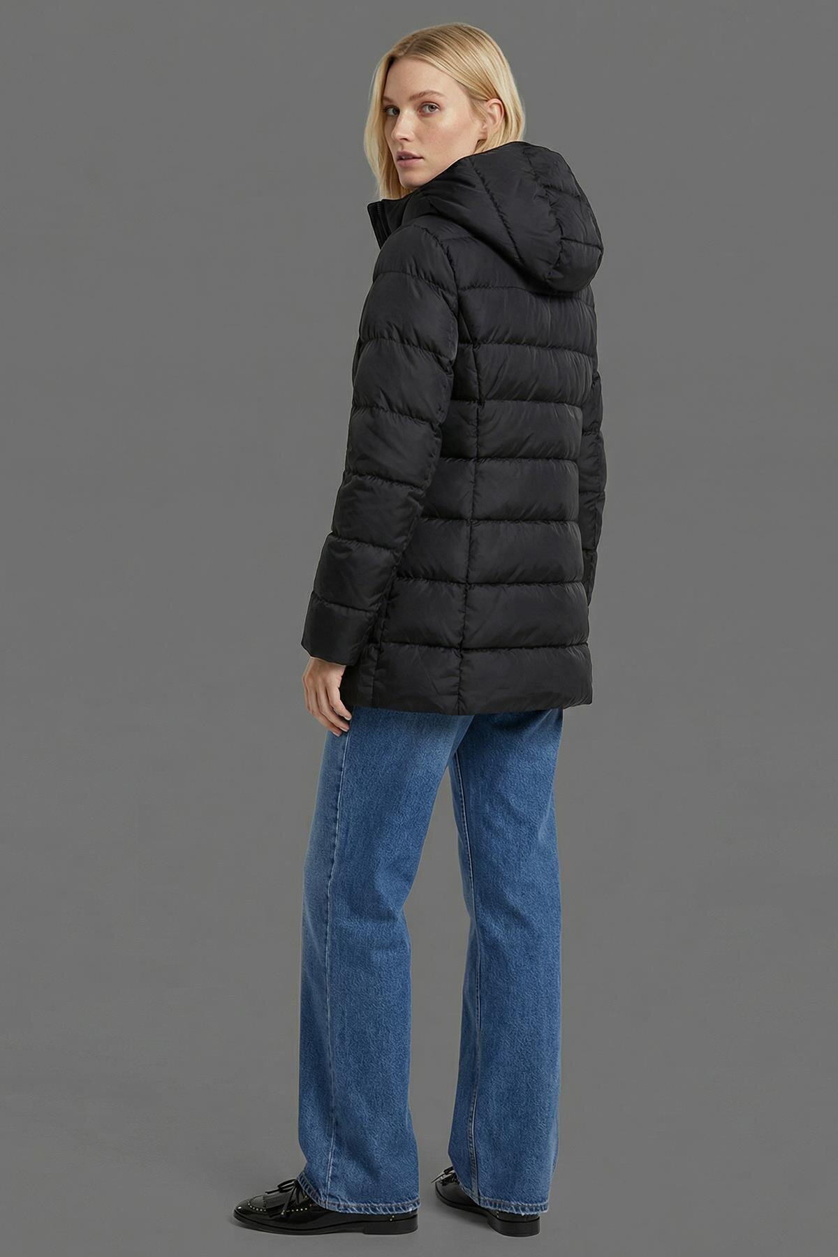 Journey  Uzun-Kapişonlu Mont - Görsel 5