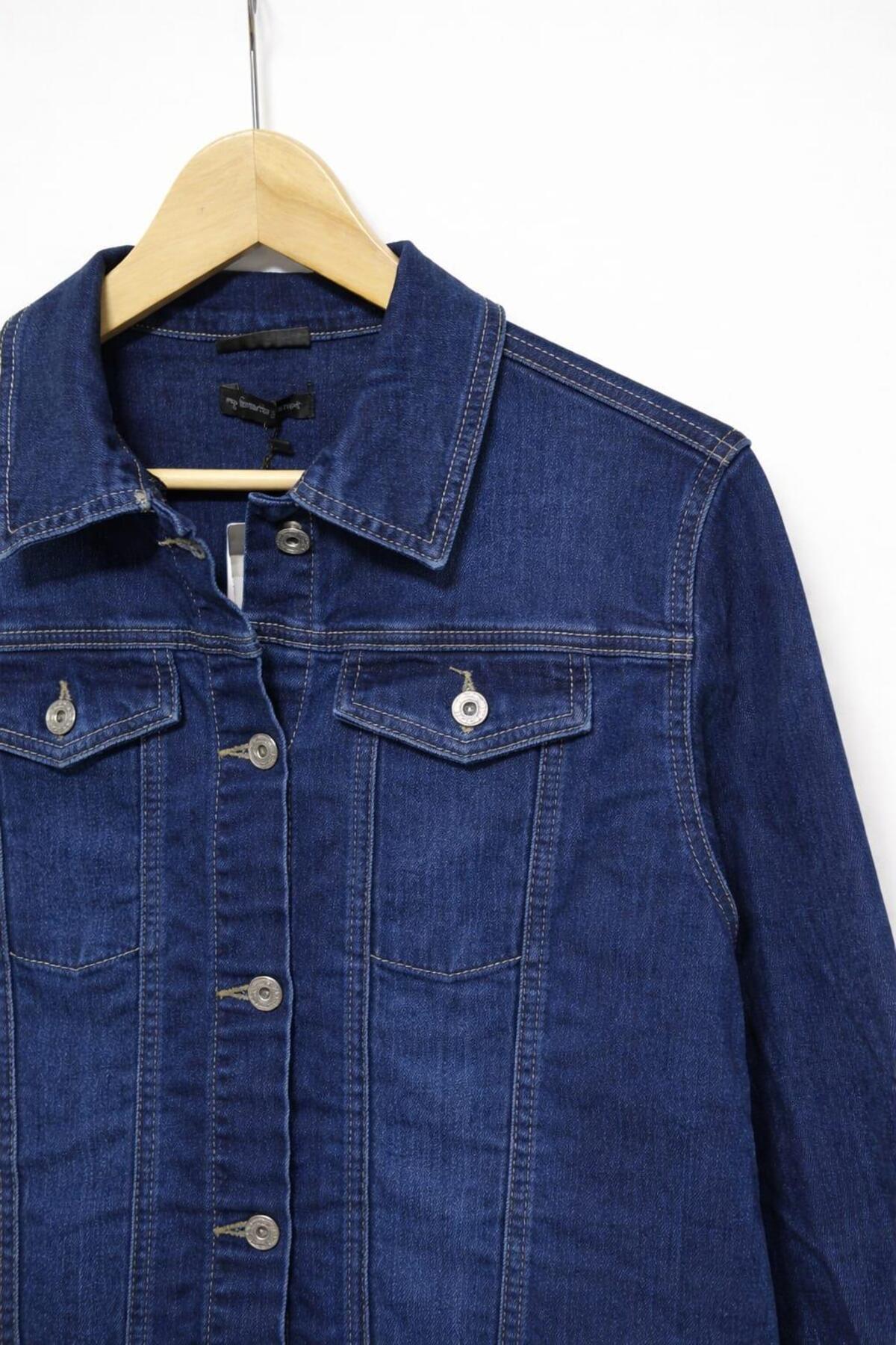 BONİTA  LIKRALI KAPAK CEPLI UZUN DENIM MONT - Görsel 3