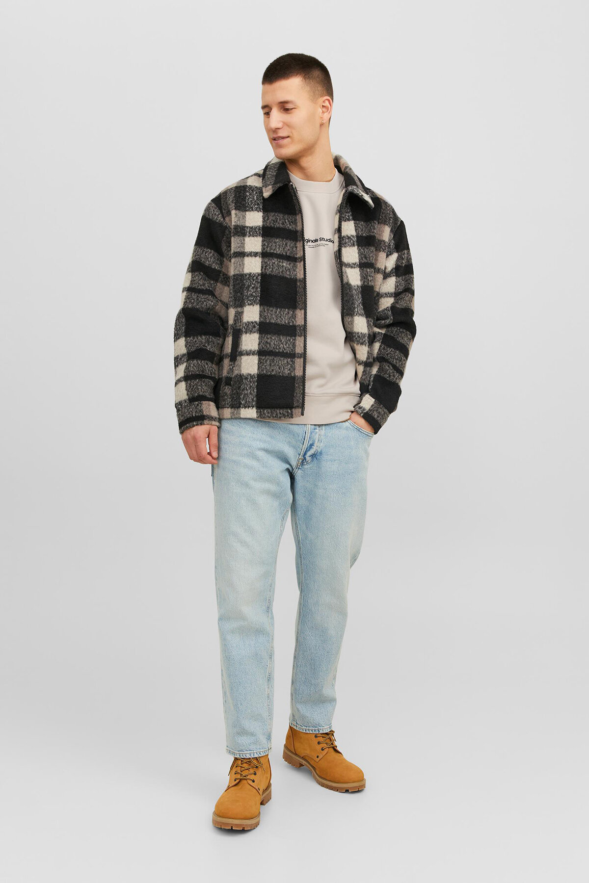 سویشرت مردانه راسته آستین بلند | جک اند جونز Jack & Jones 12241694 - تصویر 2