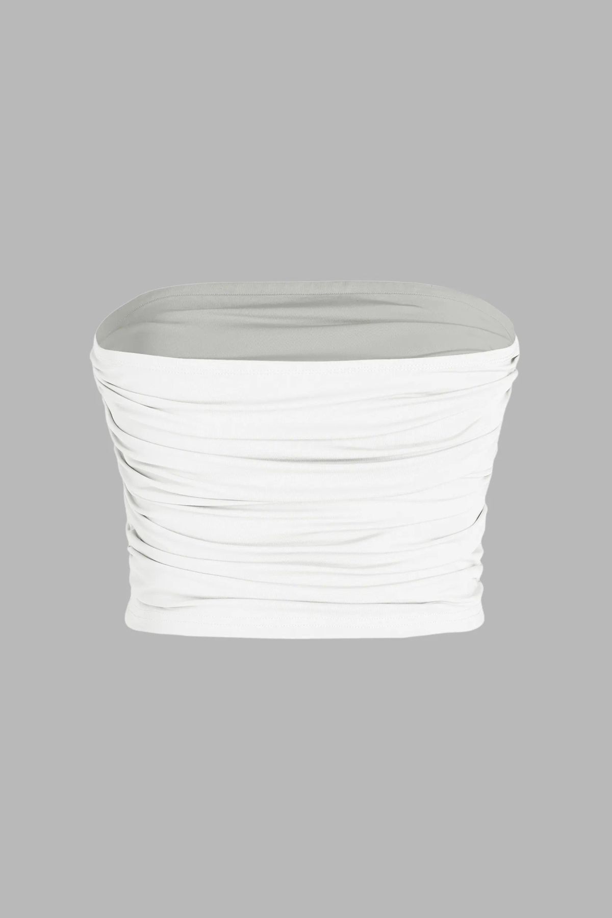 Hiccup  Askısız Drapeli Crop Top - Görsel 2