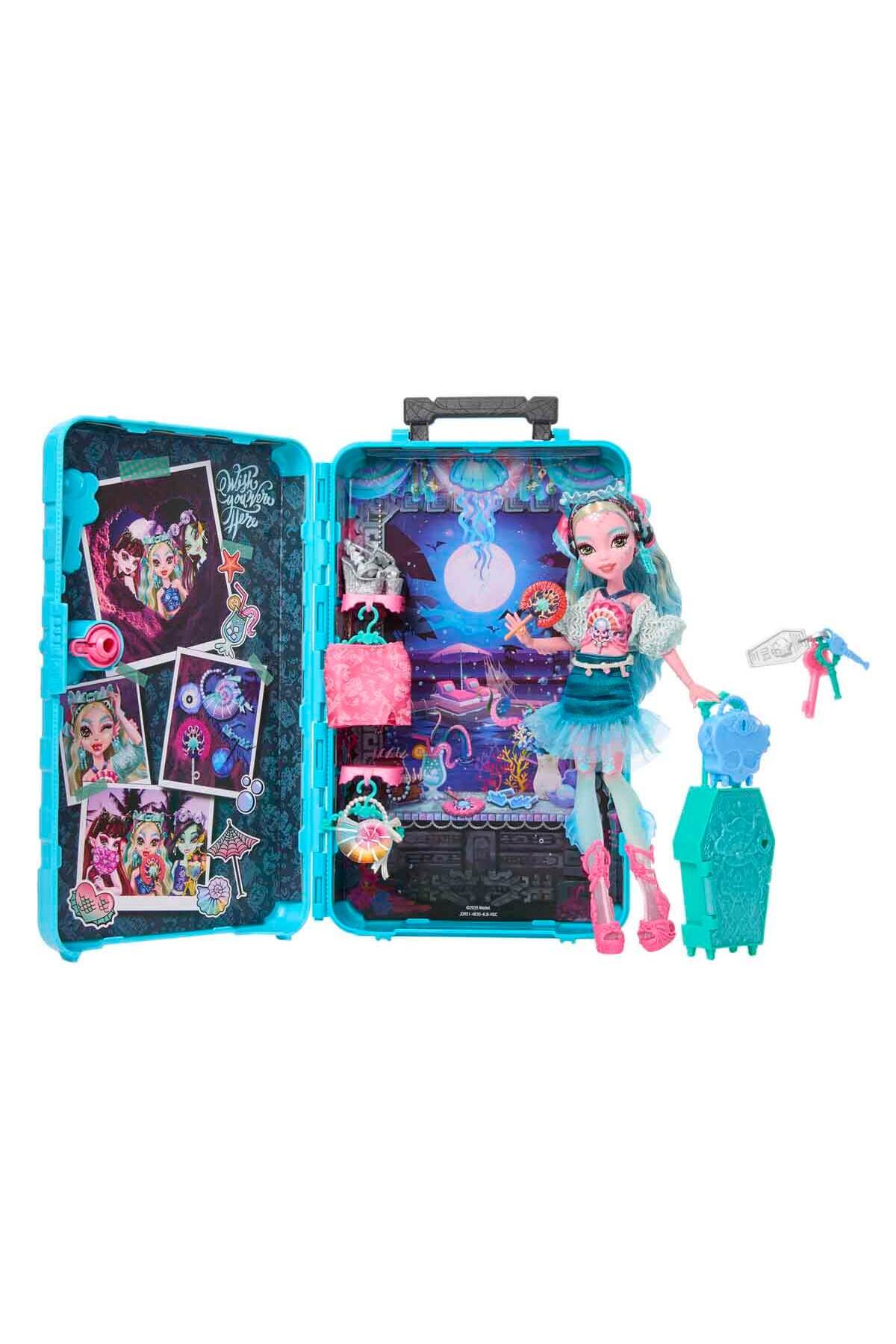 Harmony Kingdom Blue Moon ラージトレジャーチェスト MONSTER HIGH Gizemli Arkadaşlar Tatil Bebeği JDR49 - Lagoona Blue