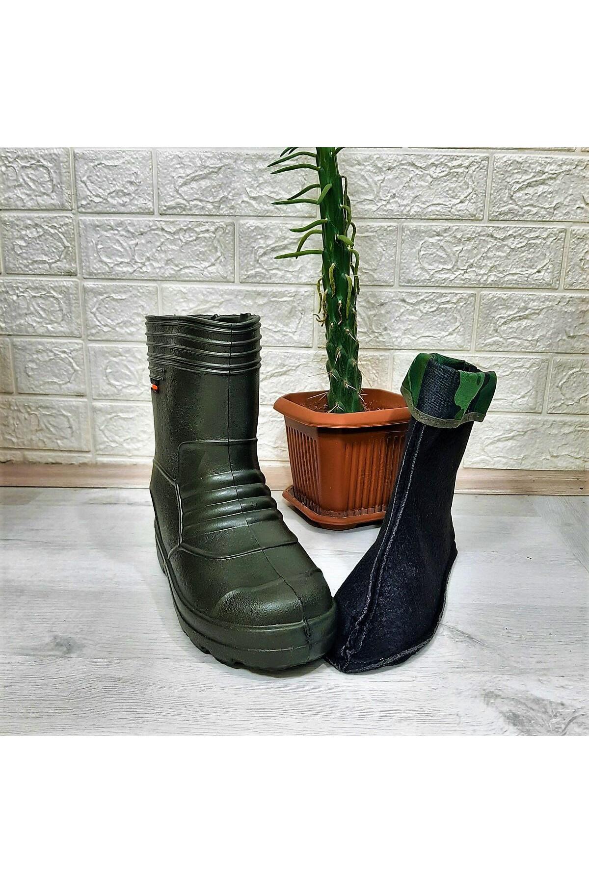 AkınalBella 026 Eva Kısa 23cm Hafif Çoraplı Avcı Balıkçı Günlük Çizme görsel 6