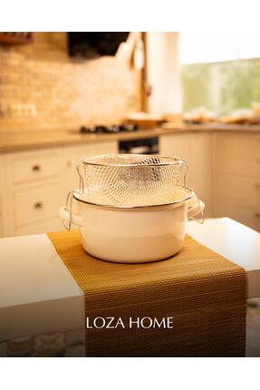 LOZA HOME | L'essence Pure Series | 22 Cm Emaye Kızartma Tenceresi | Fildişi