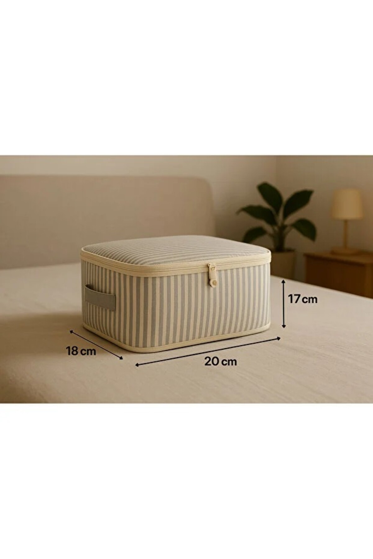 Serstil 6 Parça Doğum/Hastane Çıkış Çantası – Bebek Bakım Hurç ve Çanta Seti - Gri Çizgili fotoğrafı 4 (önizleme)