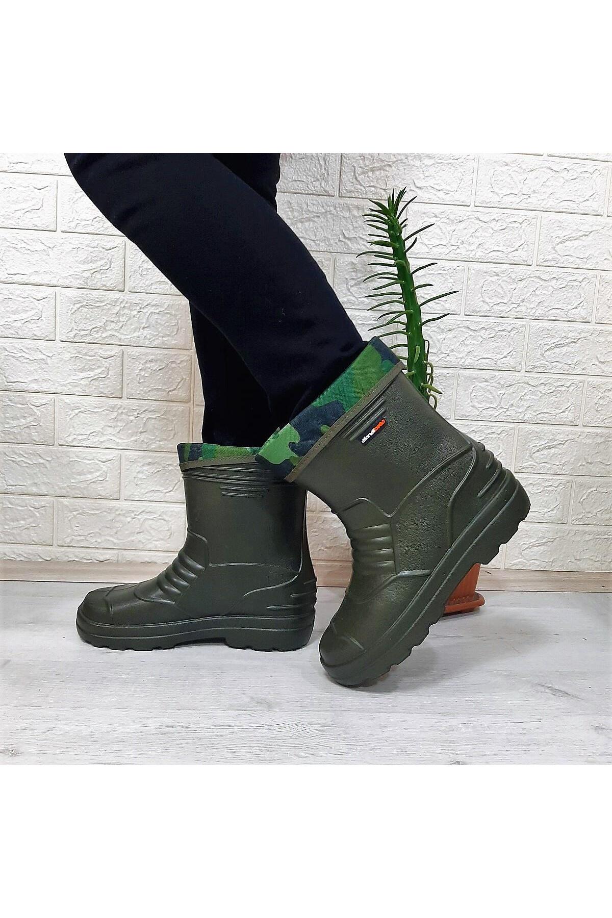 AkınalBella 026 Eva Kısa 23cm Hafif Çoraplı Avcı Balıkçı Günlük Çizme görsel 4