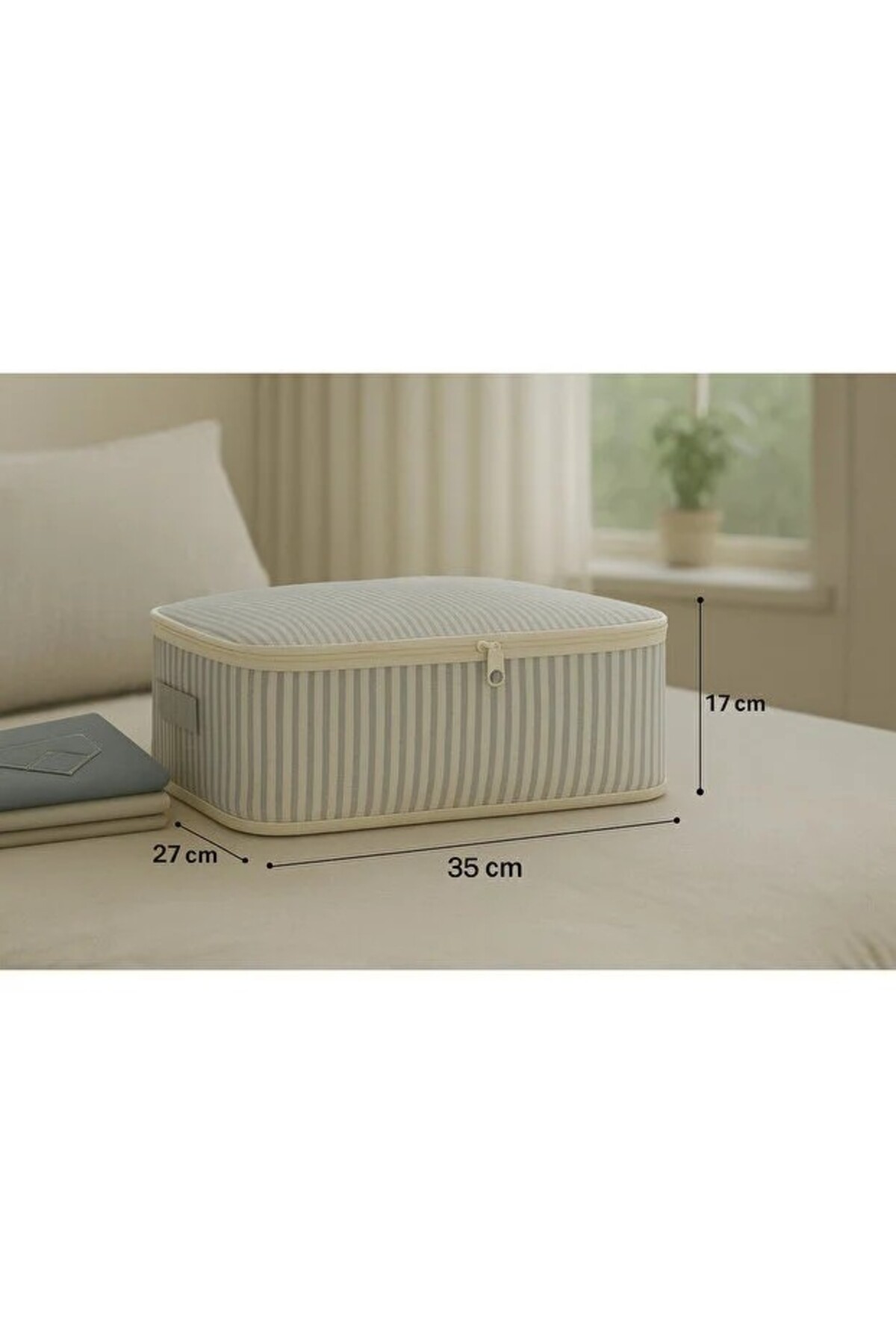 Serstil 6 Parça Doğum/Hastane Çıkış Çantası – Bebek Bakım Hurç ve Çanta Seti - Gri Çizgili fotoğrafı 2 (önizleme)