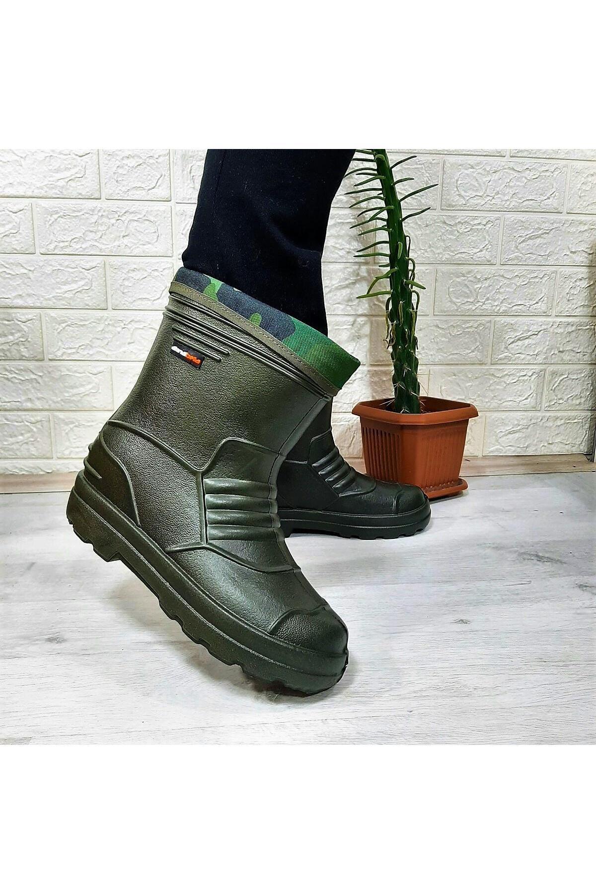 AkınalBella 026 Eva Kısa 23cm Hafif Çoraplı Avcı Balıkçı Günlük Çizme görsel 3