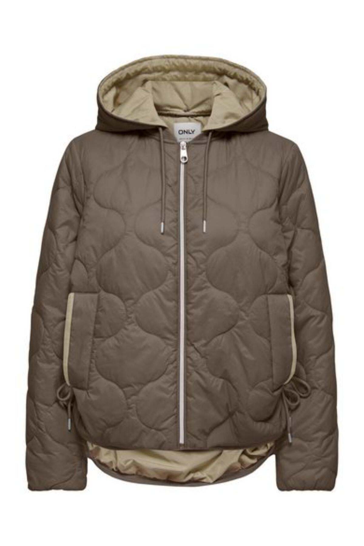 ONLY  Walnut Kadın / Kız ONLMIKI HOOD QUILT JACKET CC OTW Model Kodu: ( 15361128Walnut)