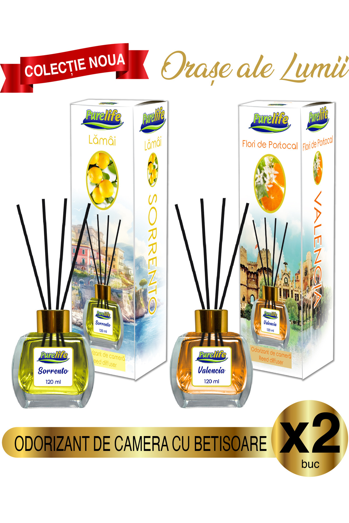 PureLife Pure Life Sorrento Λεμόνι & Άνθη Πορτοκαλιού Βαλένθια Σετ Αρωμάτων Χ...