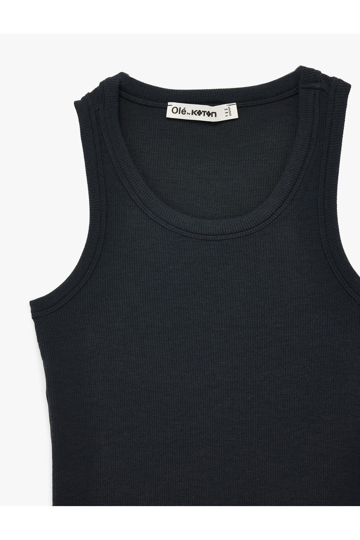 Koton Slim Fit Kolsuz Bisiklet Yaka Kaşkorse Bluz görsel 3