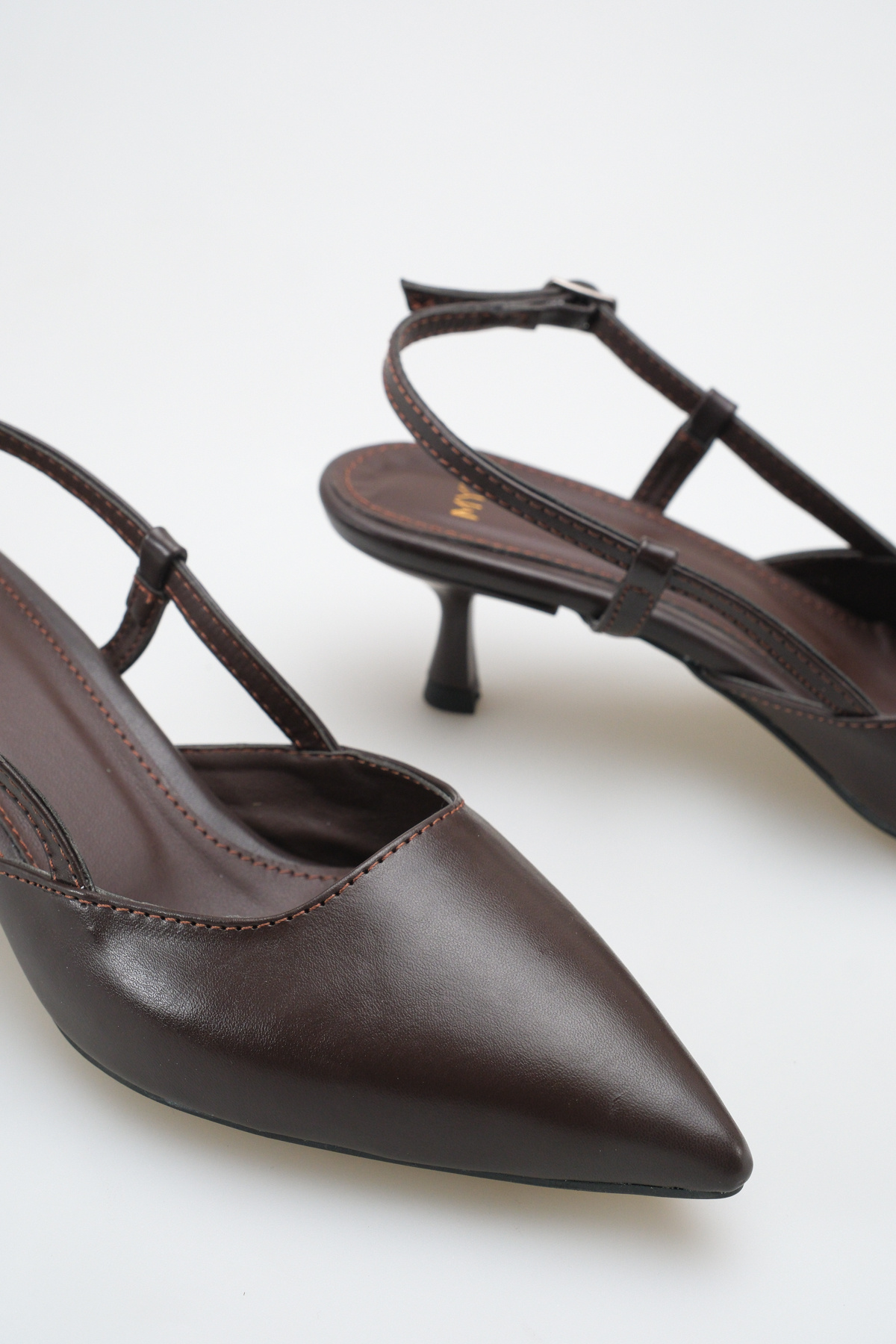 meyra'nın ayakkabıları  Kadın Topuklu Ayakkabı Acı Kahve Cilt (5,5 cm) - Görsel 6
