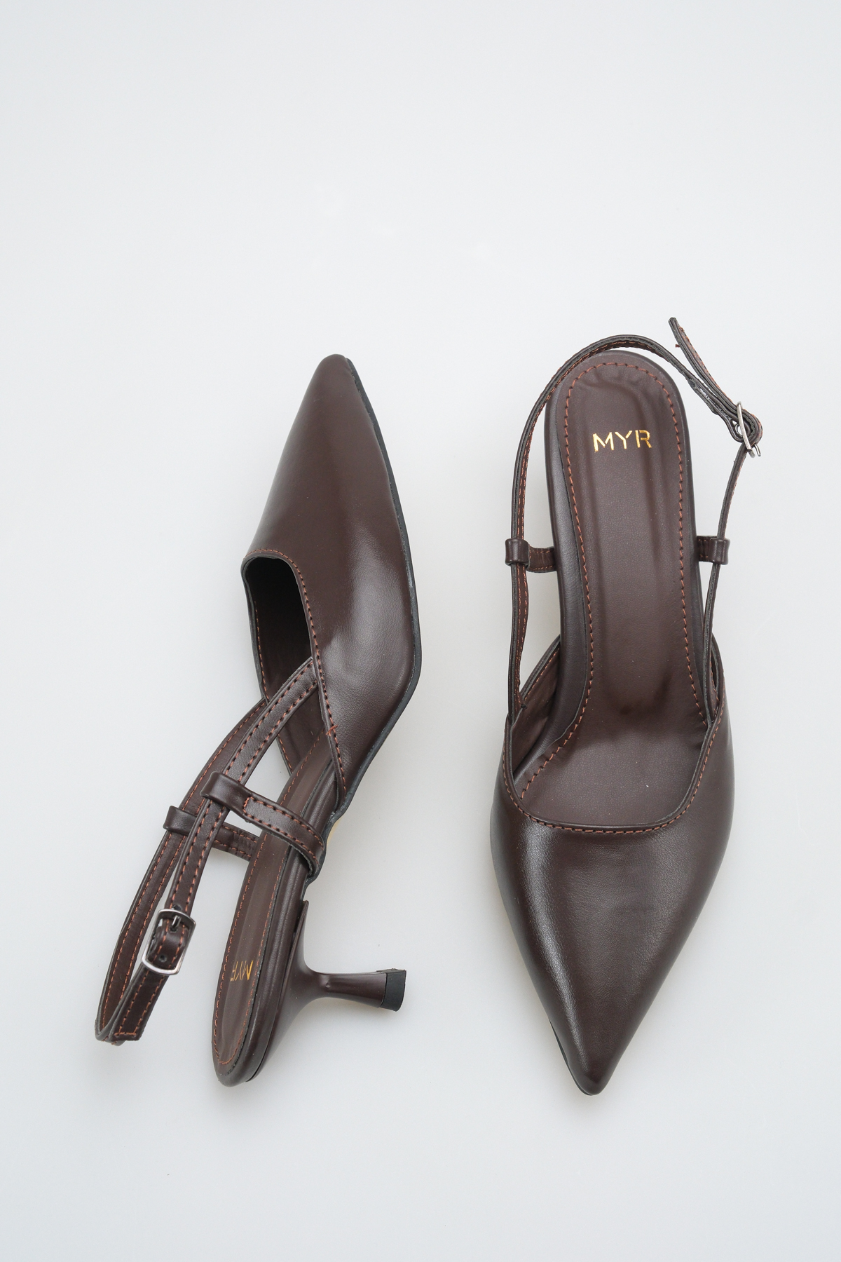 meyra'nın ayakkabıları  Kadın Topuklu Ayakkabı Acı Kahve Cilt (5,5 cm) - Görsel 4