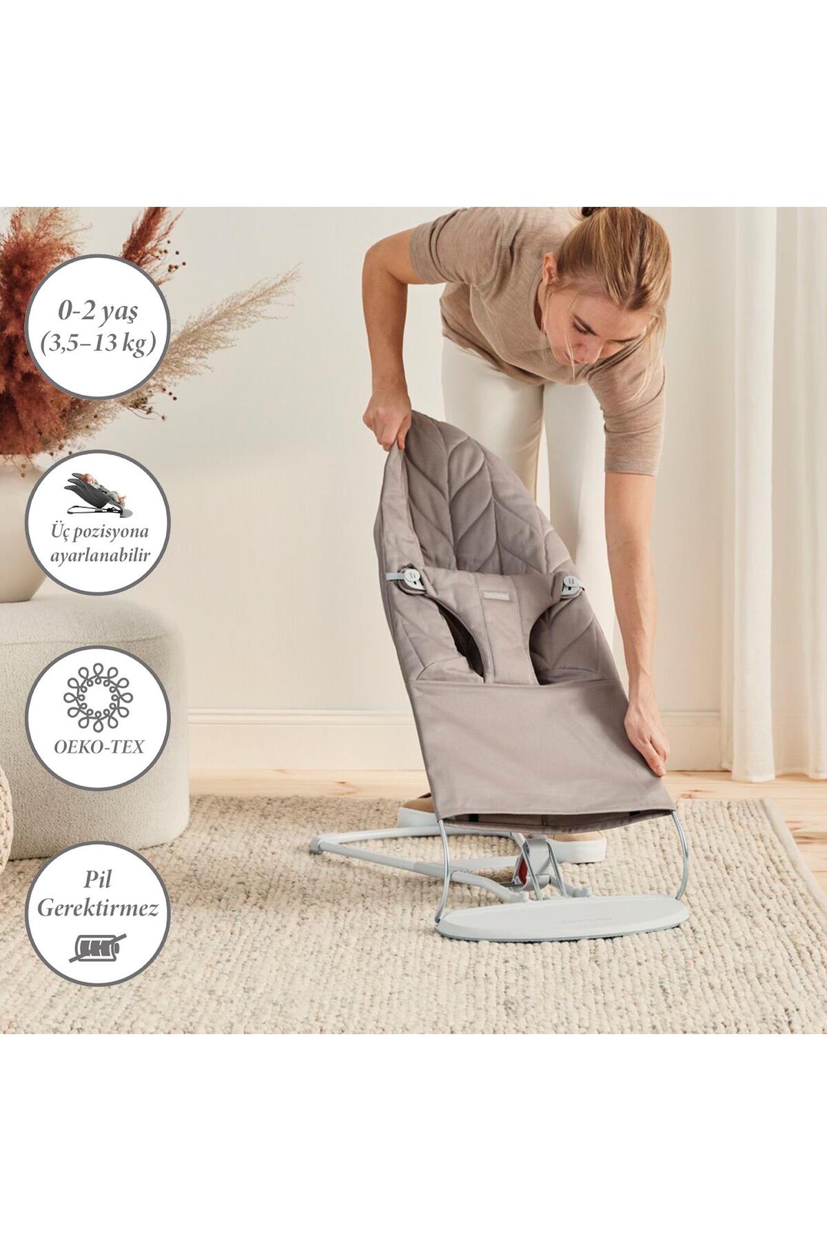 BabyBjörn Bliss Ana Kucağı Petal Woven Sand Grey fotoğrafı 2 (önizleme)