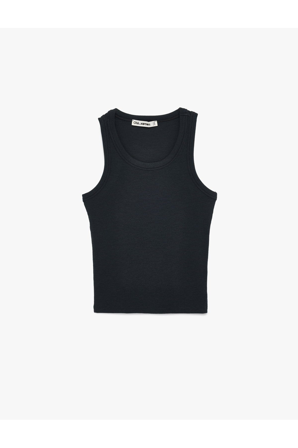 Koton Slim Fit Kolsuz Bisiklet Yaka Kaşkorse Bluz
