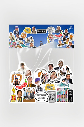 Baprile The Office Sticker Paketi 25 Parça Kaliteli Su Geçirmez Laptop Telefo...