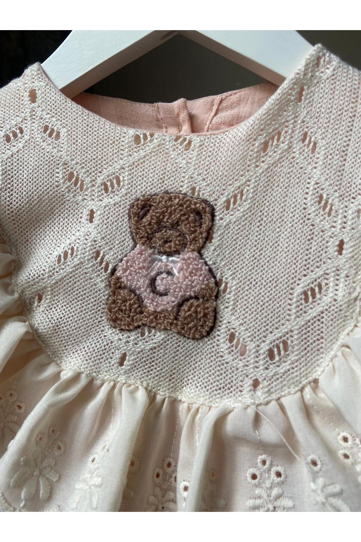 bebekstra  Kız Bebek Bear Çantalı Elbise - Görsel 7