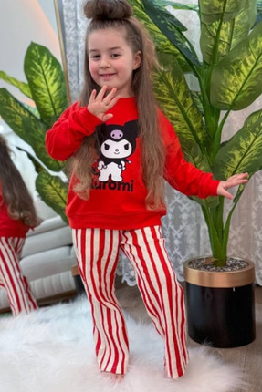 ESSFASIHON Kız Çoçuk Baskılı İkili Takım