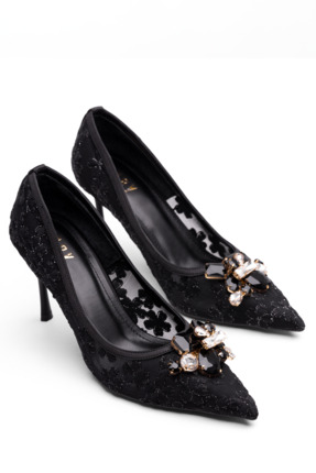 MARY kadın topuklu ayakkabı ince topuklu ayakkabı sivri burun topuklu şık kad...