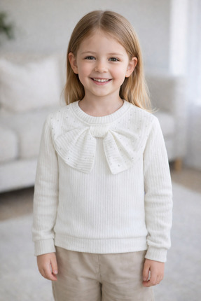 ENJOY KIDS Yaka Taşlı Fiyonklu Body