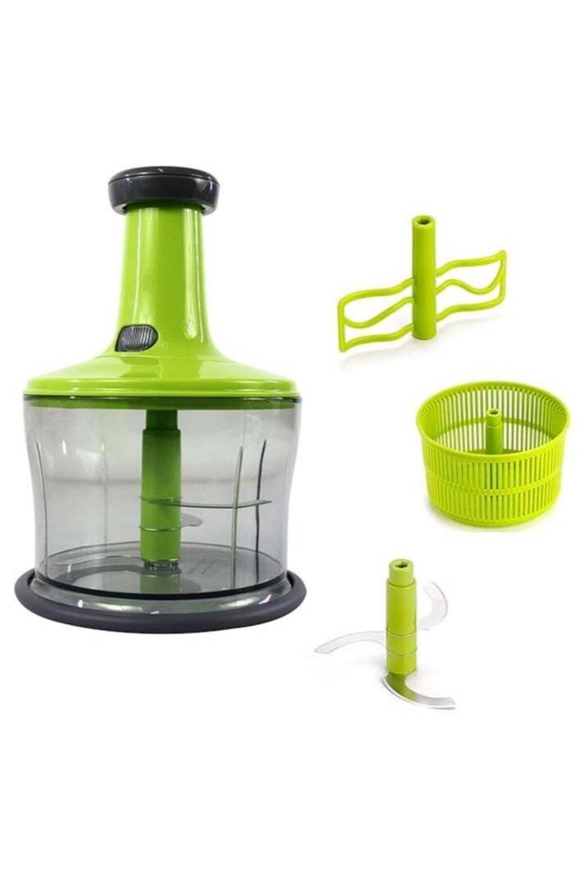 LC Manual Food Chopper with Pull Handle Multi Blade Vegetable Cutter ...