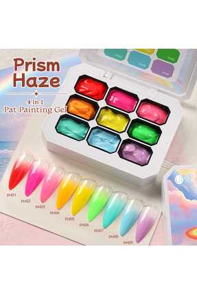 Born Pretty UR Sugar Prism Haze 4 in 1 Pat Painting Gel Palet(9Renk)
