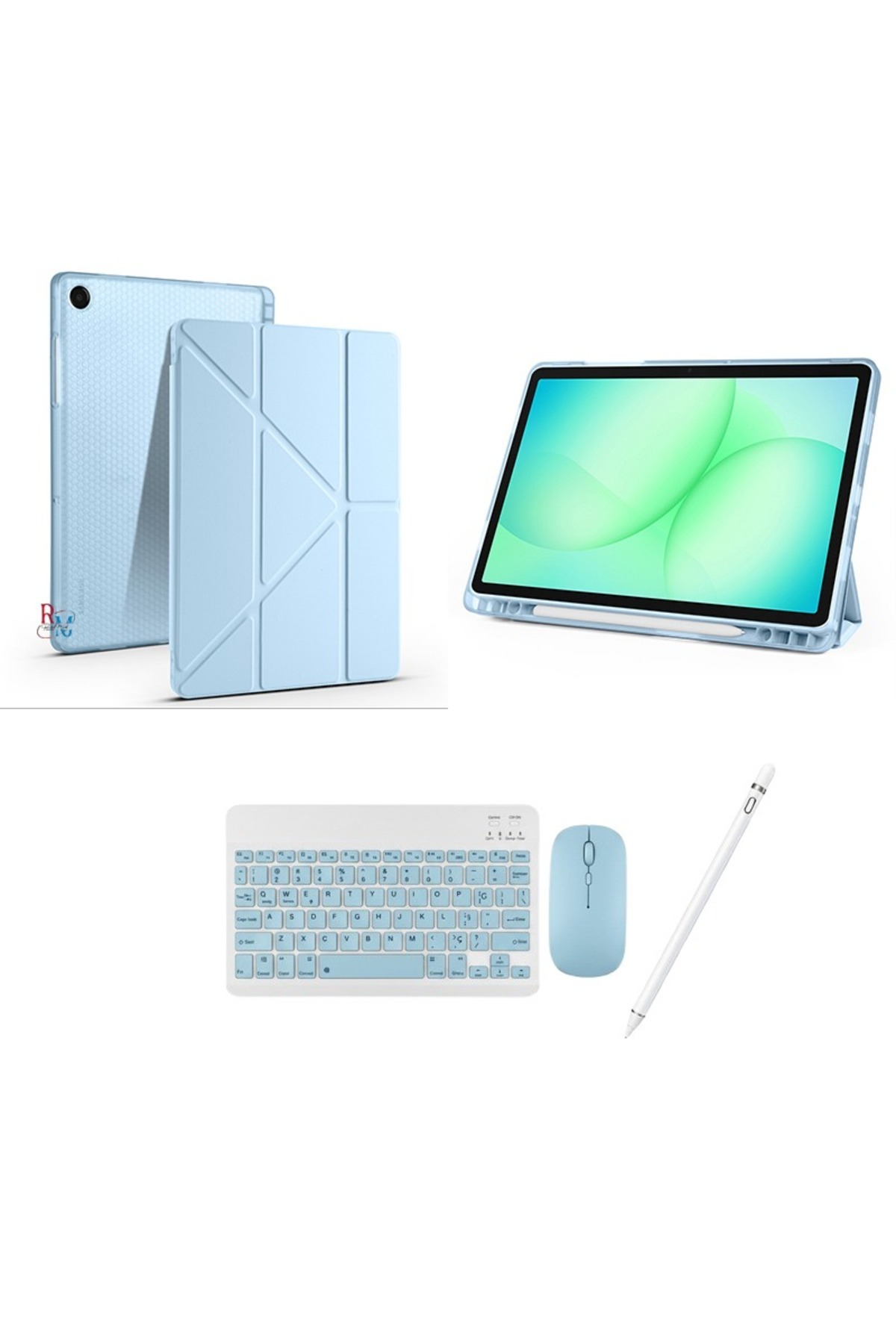 Stand Case Keyboard Mouse and Touch Pen Set Compatible with Samsung Galaxy Tab A11 Plus SM-X230