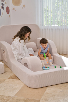 GOOD NİGHT Funbed Katlanır Çocuk Yatağı ve Oyun Alanı | Tamamen Sünger | Tek ...