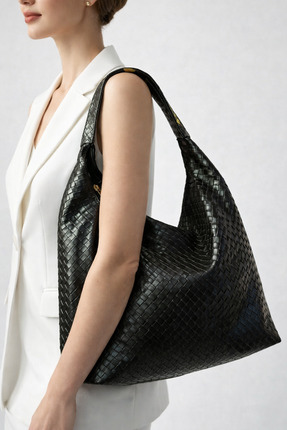 bahia butik aksesuar Örgü Detaylı Kadın Omuz El Çantası