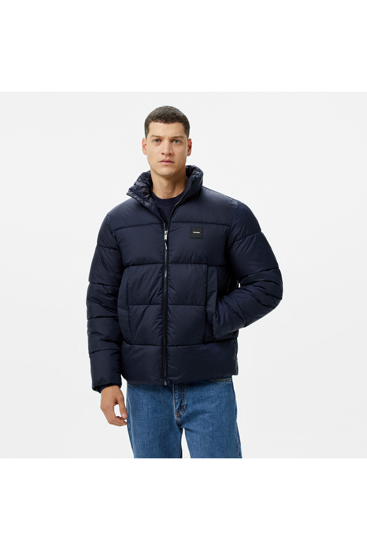 کلوین کلاین ژاکت سرمه‌ای مردانه طرح پفی لحافی