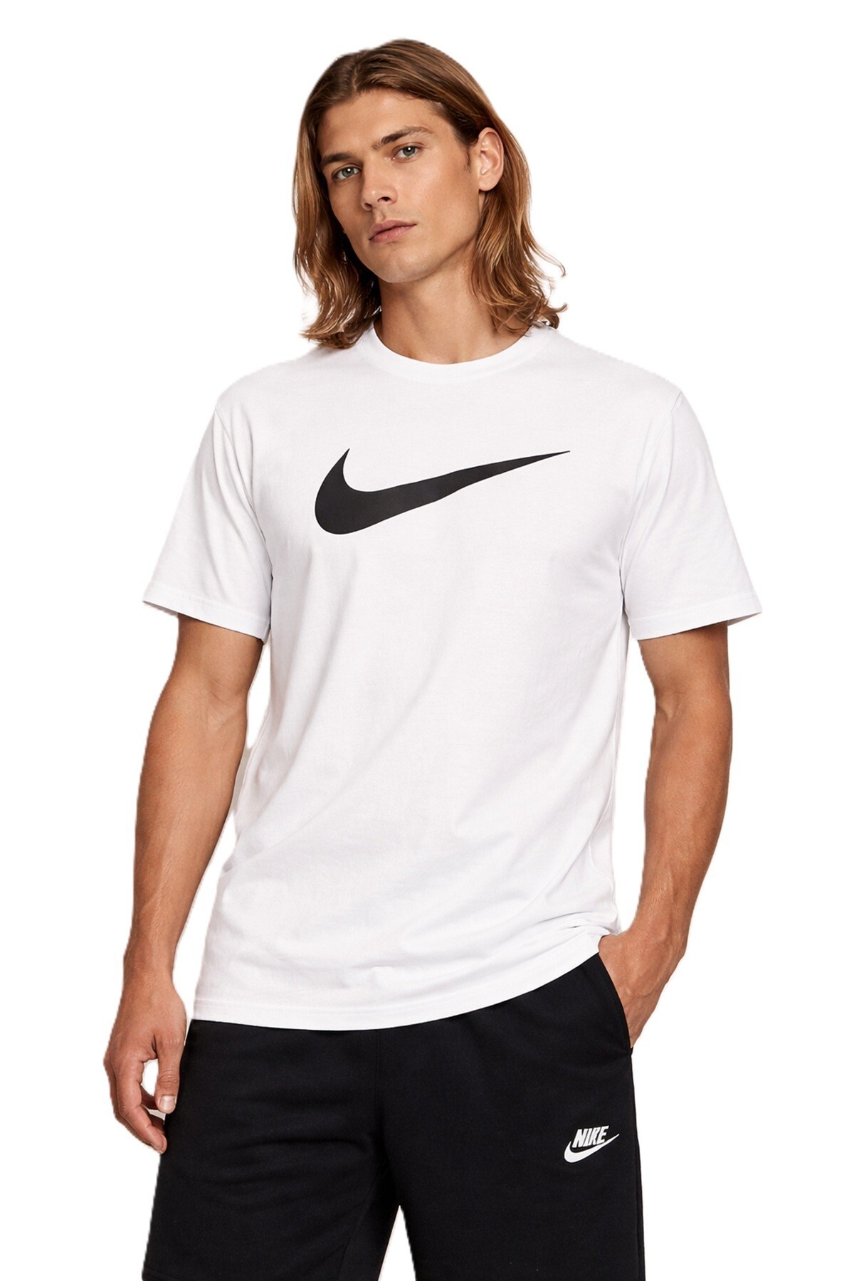 تی‌شرت ورزشی طرح Futura Swoosh Logo، تی‌شرت طرح‌دار سفید، یونیسکس نایکی تی شرت ورزشی Nike