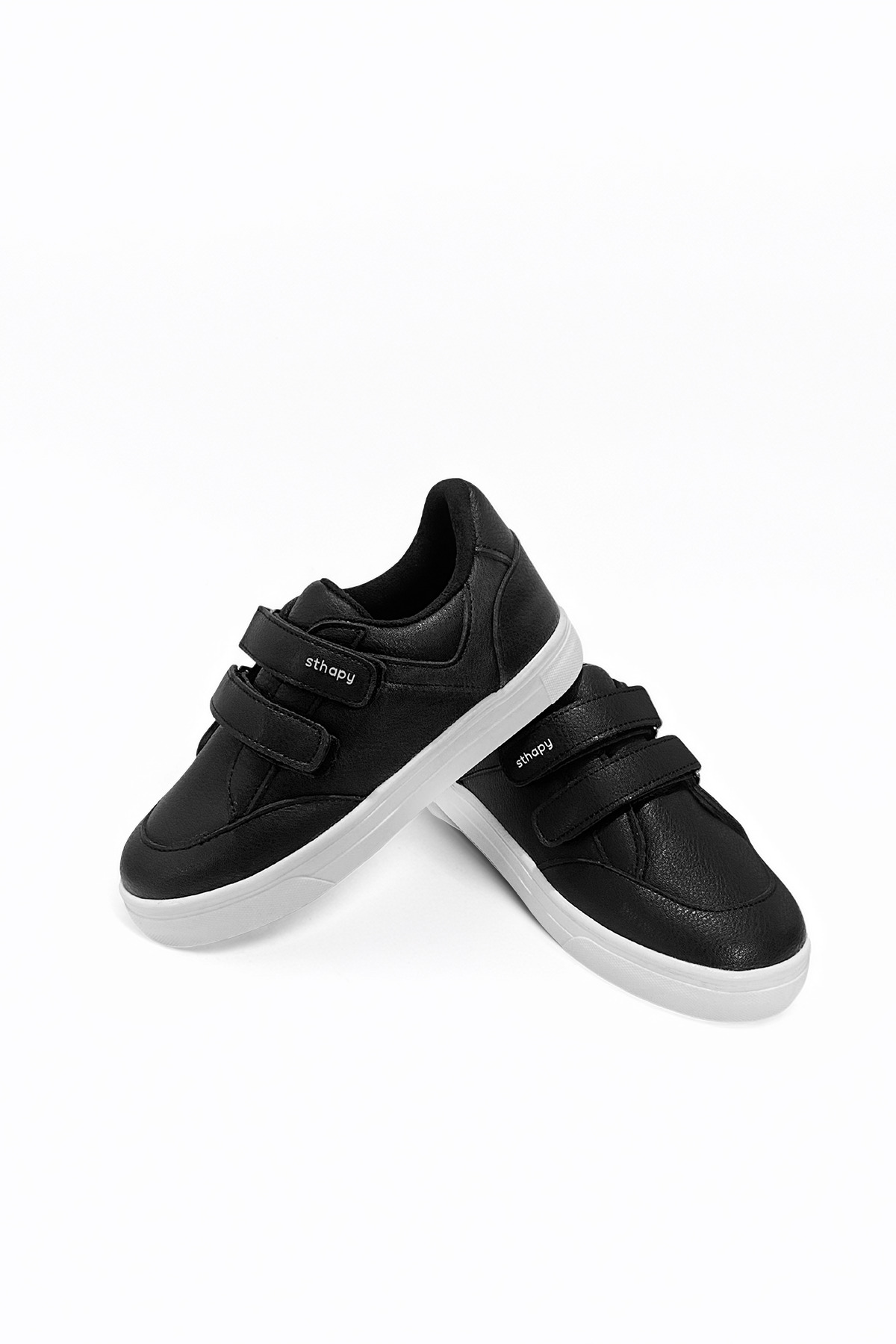 Sthapy Vaden Ortopedik Cırtlı Günlük Kız-Erkek Çocuk Siyah Sneaker Spor Ayakkabısı 26-35 Numara fotoğrafı 4 (önizleme)