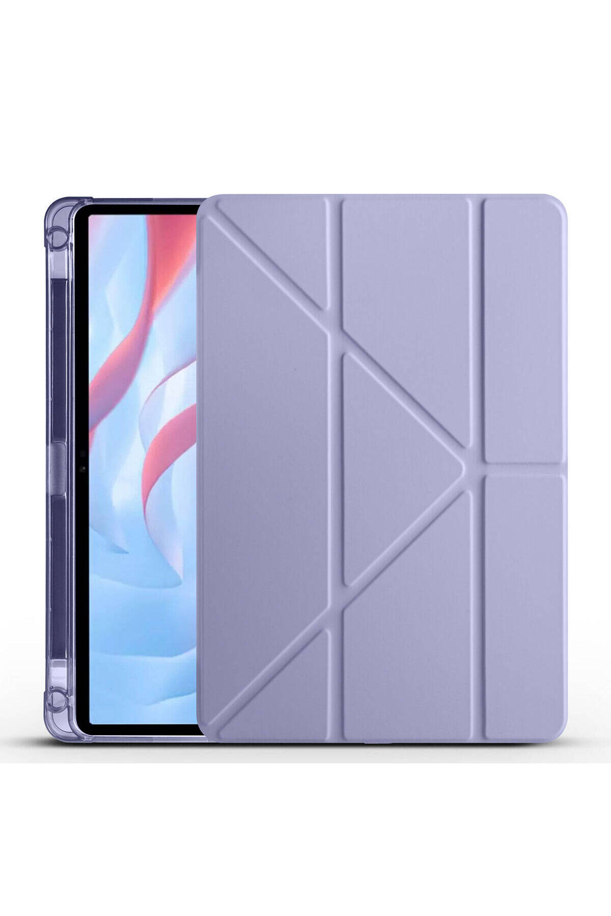 Huawei Honor Pad X9 11.5' Kılıf EFR Tri Folding Kalem Bölmeli Standlı Kılıf - Mor