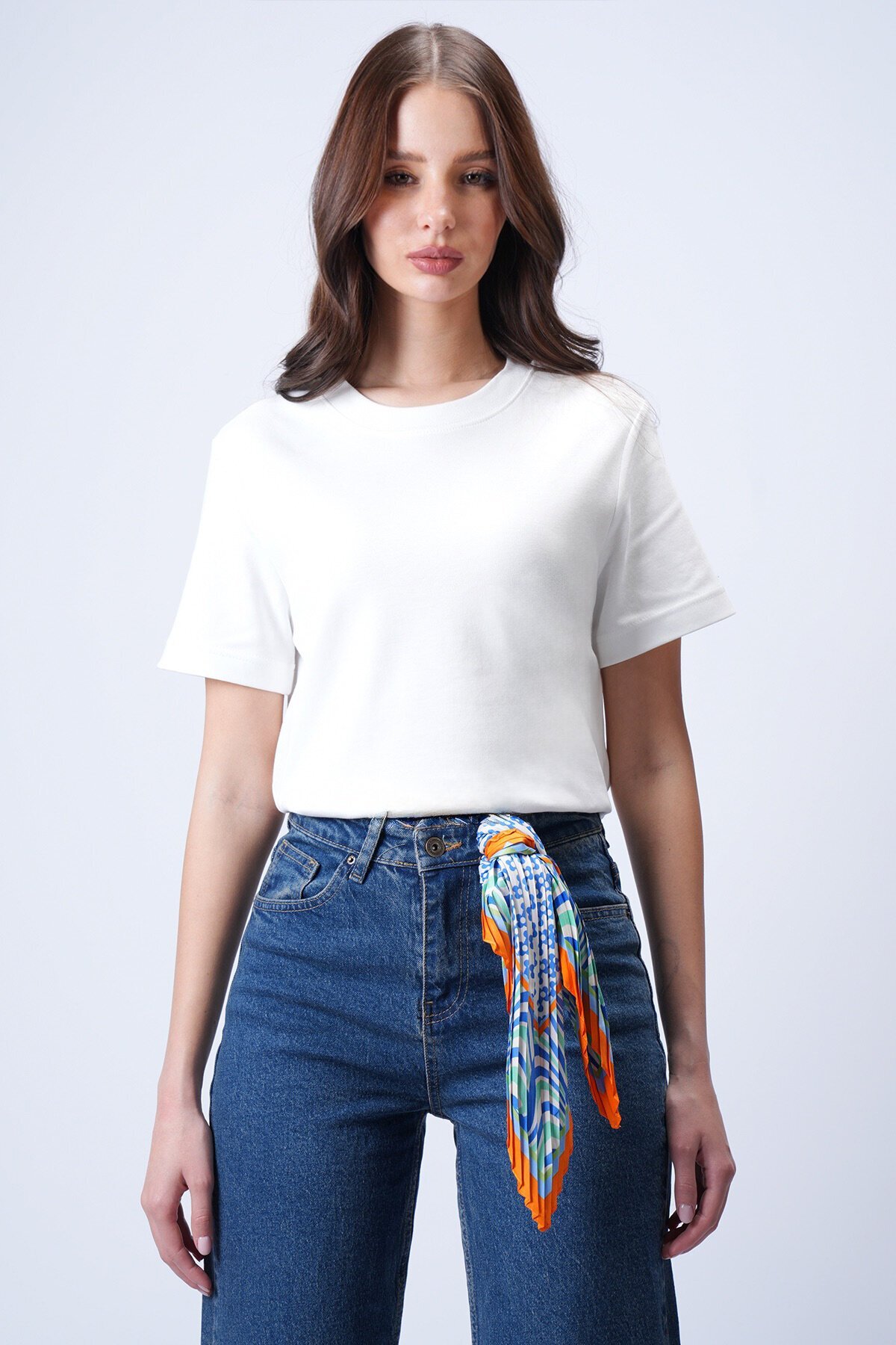 White Lycra Short T-Shirt