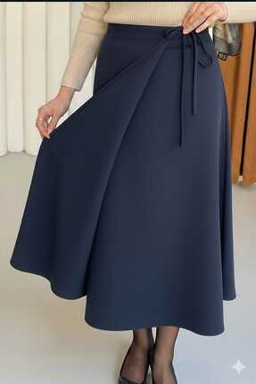 Azade Stil YANDAN BAĞLAMALI DOUBLE KUMAŞ TESETÜR ETEK