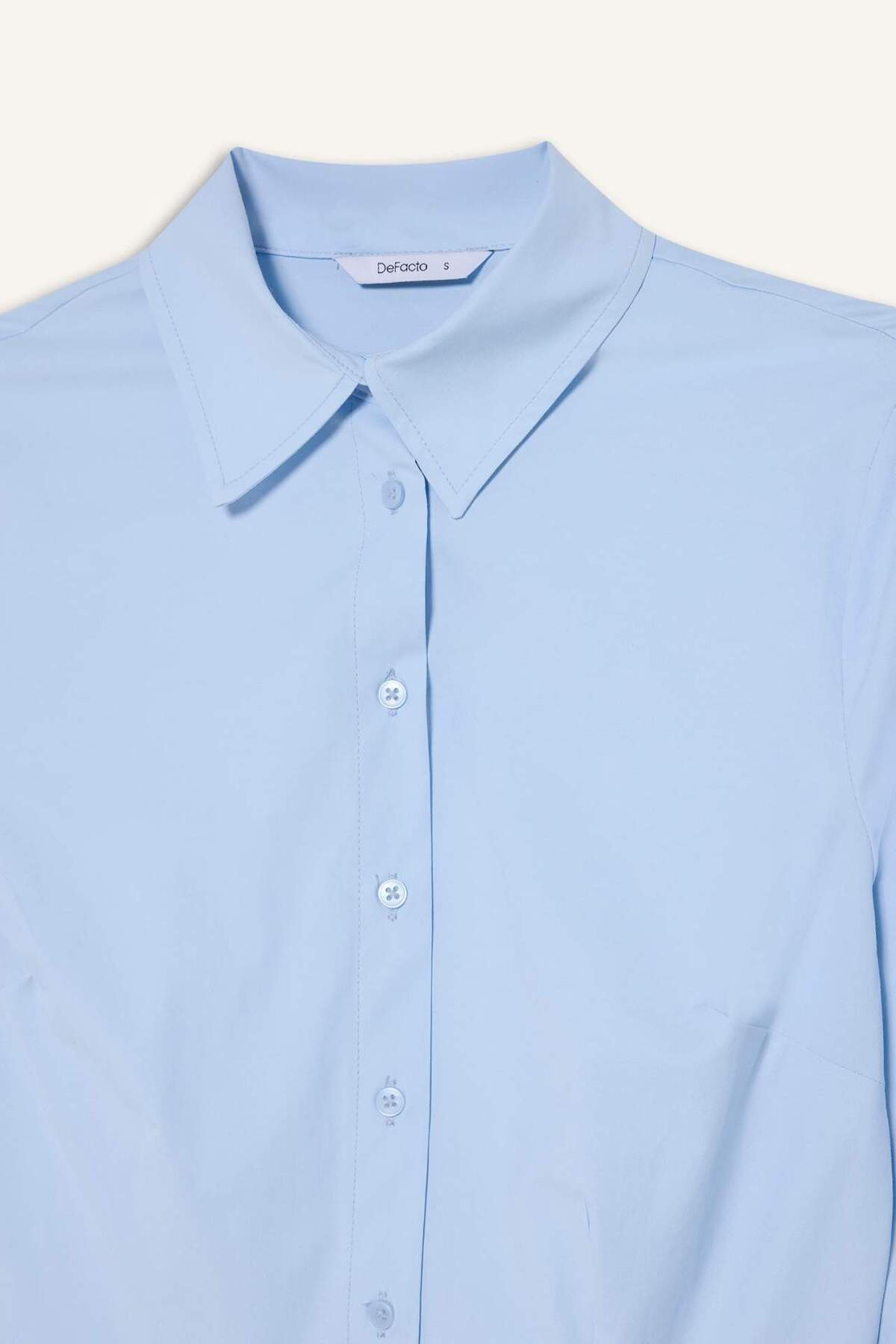 DeFacto Fitted Poplin Gömlek G7782AX26SP görsel 6