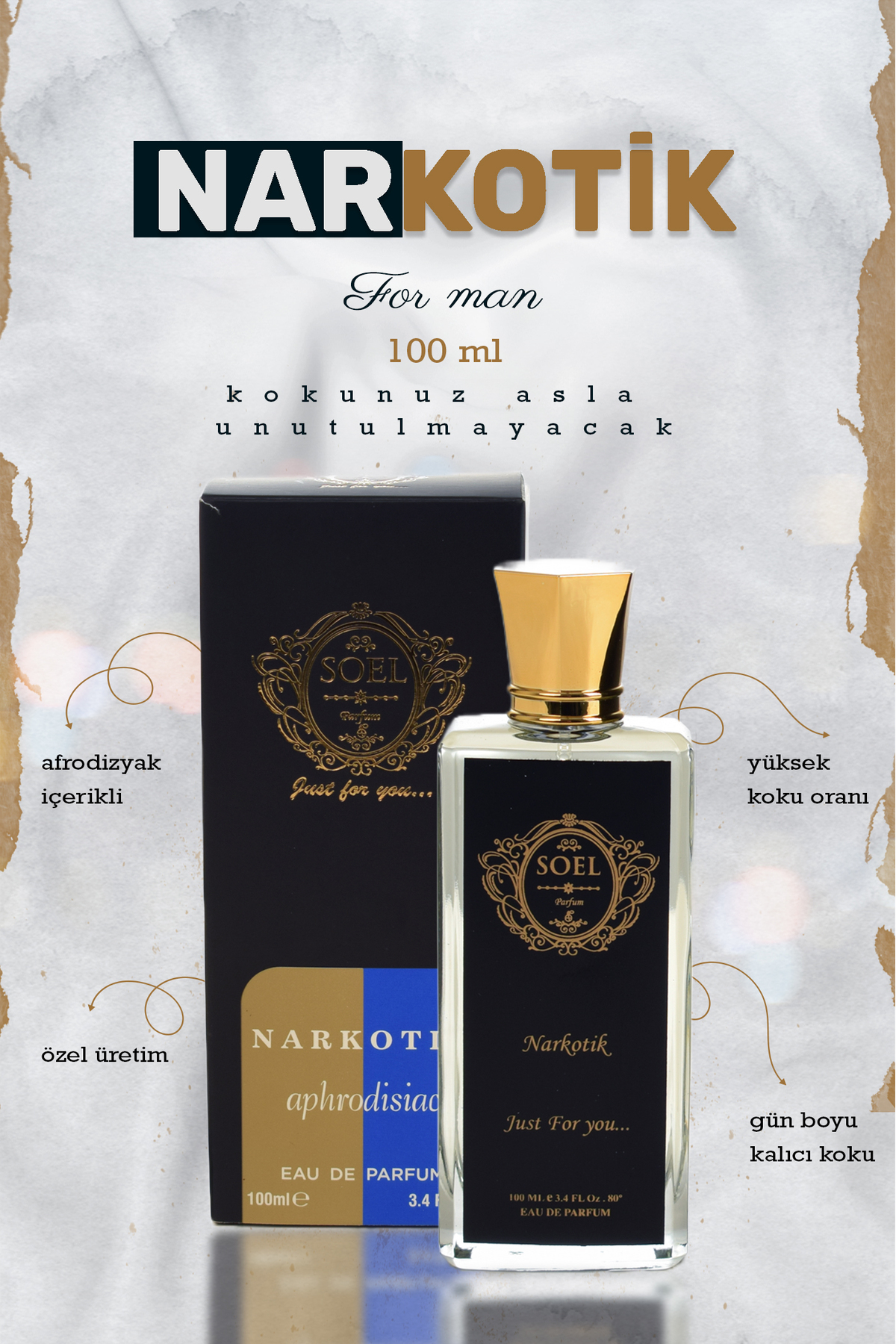 Narkotik Parfüm 100 Ml + Narkotik Deodorant 150 Ml — Nar100+Nardeo — تصویر 3 از 4