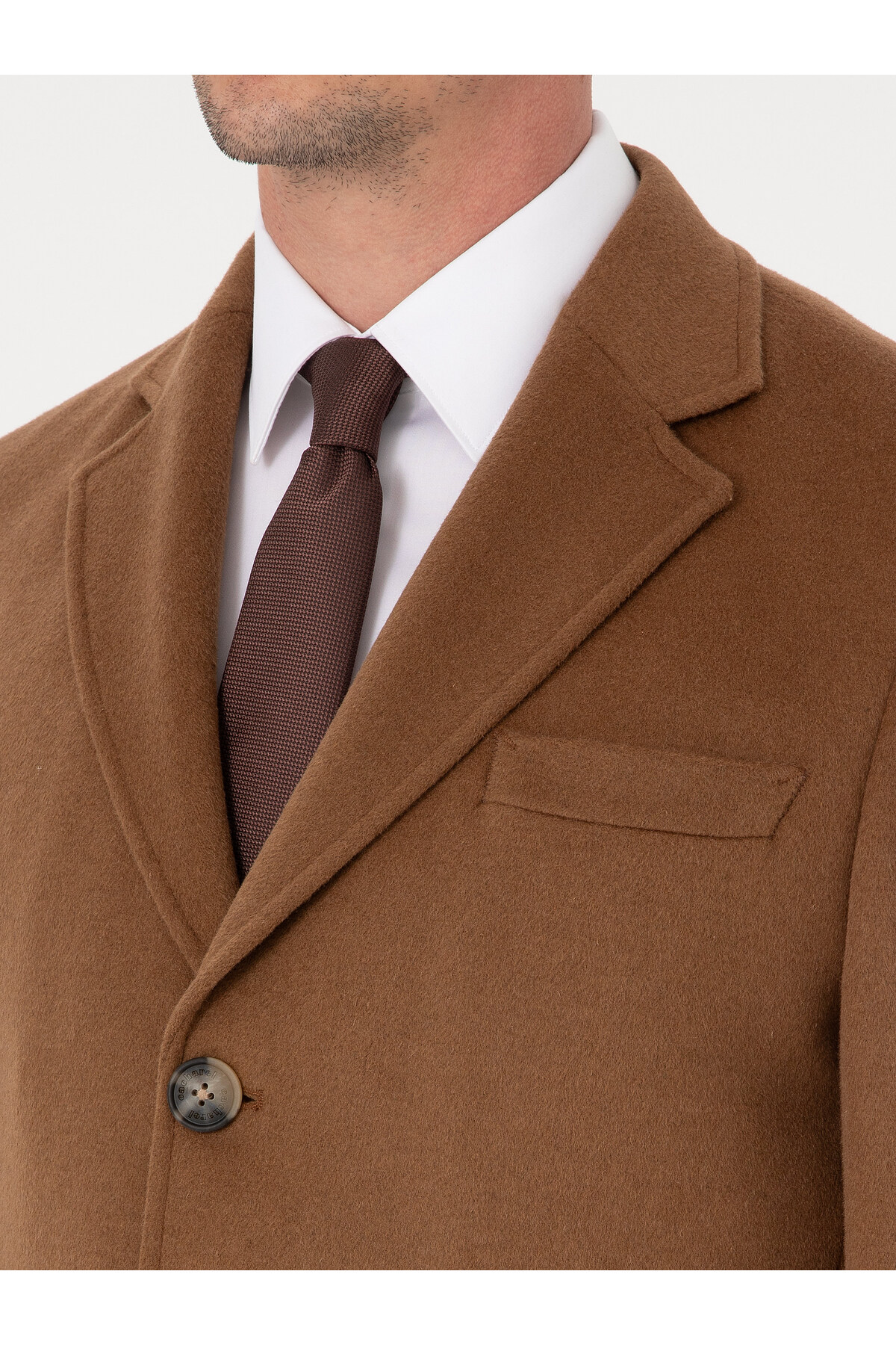 Cacharel  Vizon Slim Fit Yün Karışımlı Palto 50319242-VR052 - Görsel 6