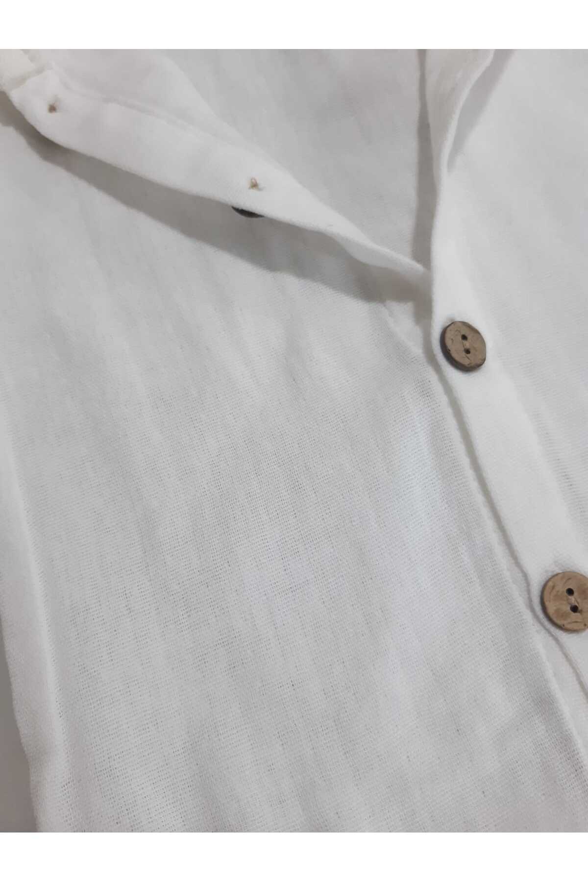 Sönmez Baby PAMUKLU MÜSLİN YAZLIK DÜĞMELİ BEBE ÇOCUK TEK ÜST GÖMLEK fotoğrafı 3 (önizleme)