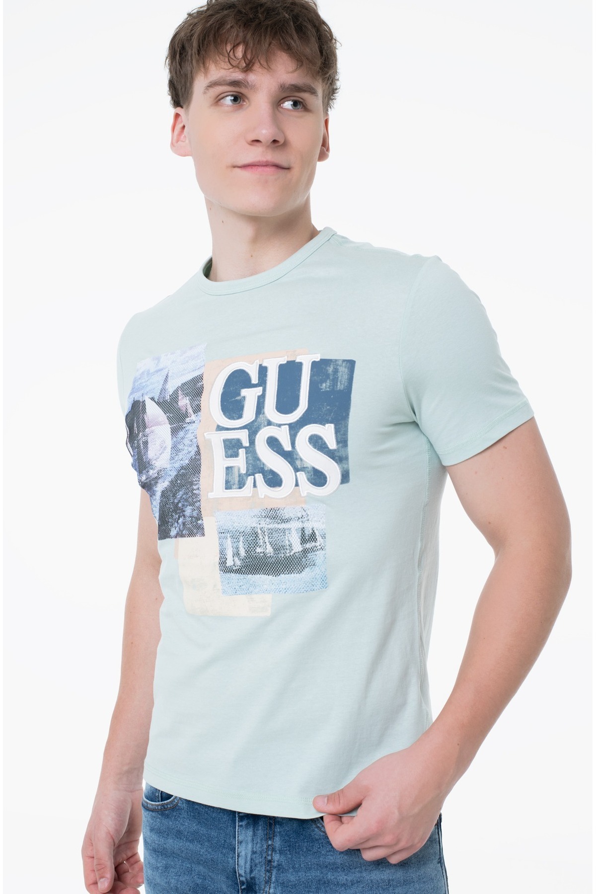 تیشرتمردانهGuessفیروزه