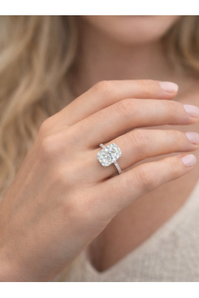 Giz Gümüş Rodyum Kaplama Gümüş Yüzük