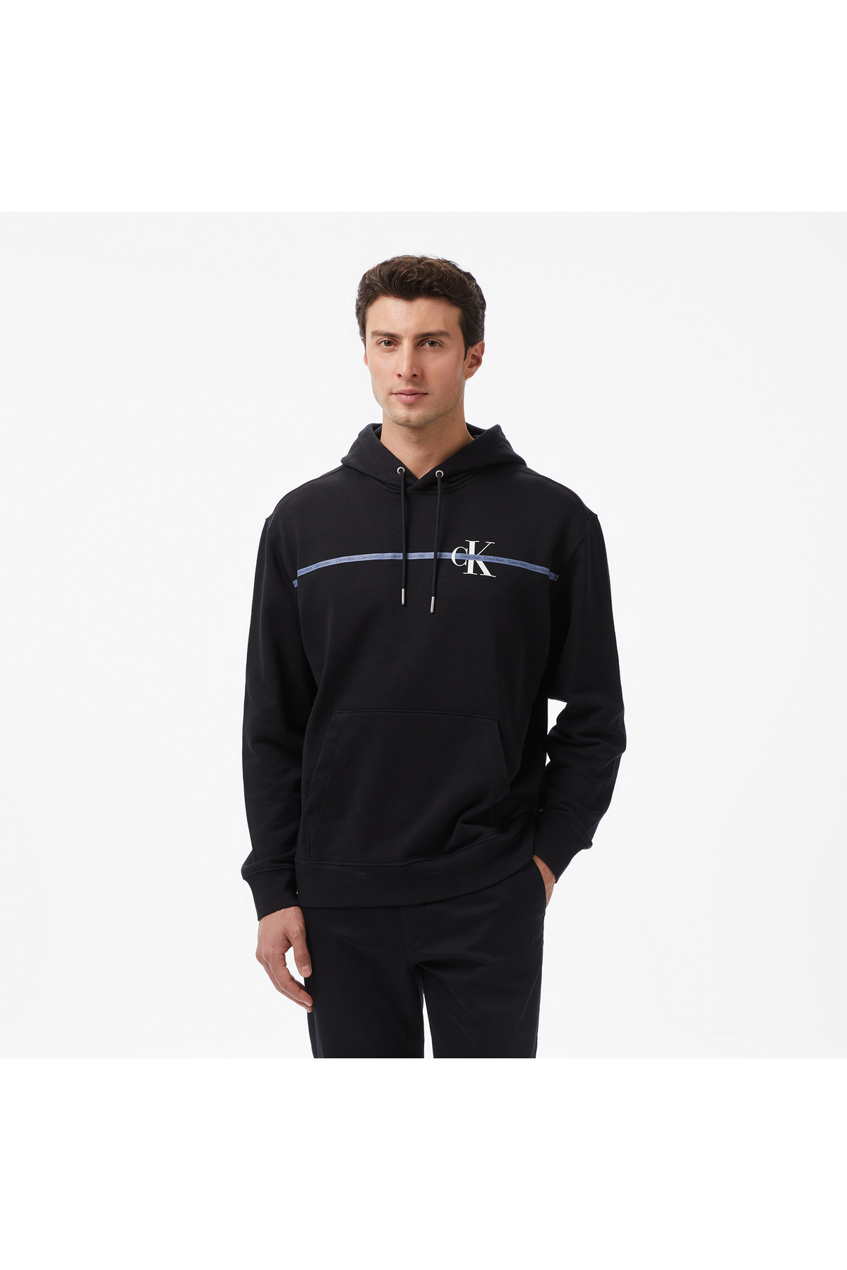 کلوین کلاین سویشرت مردانه یقه گرد مشکی LV04RC289GUB1_LS EU 350TERRY SP CK