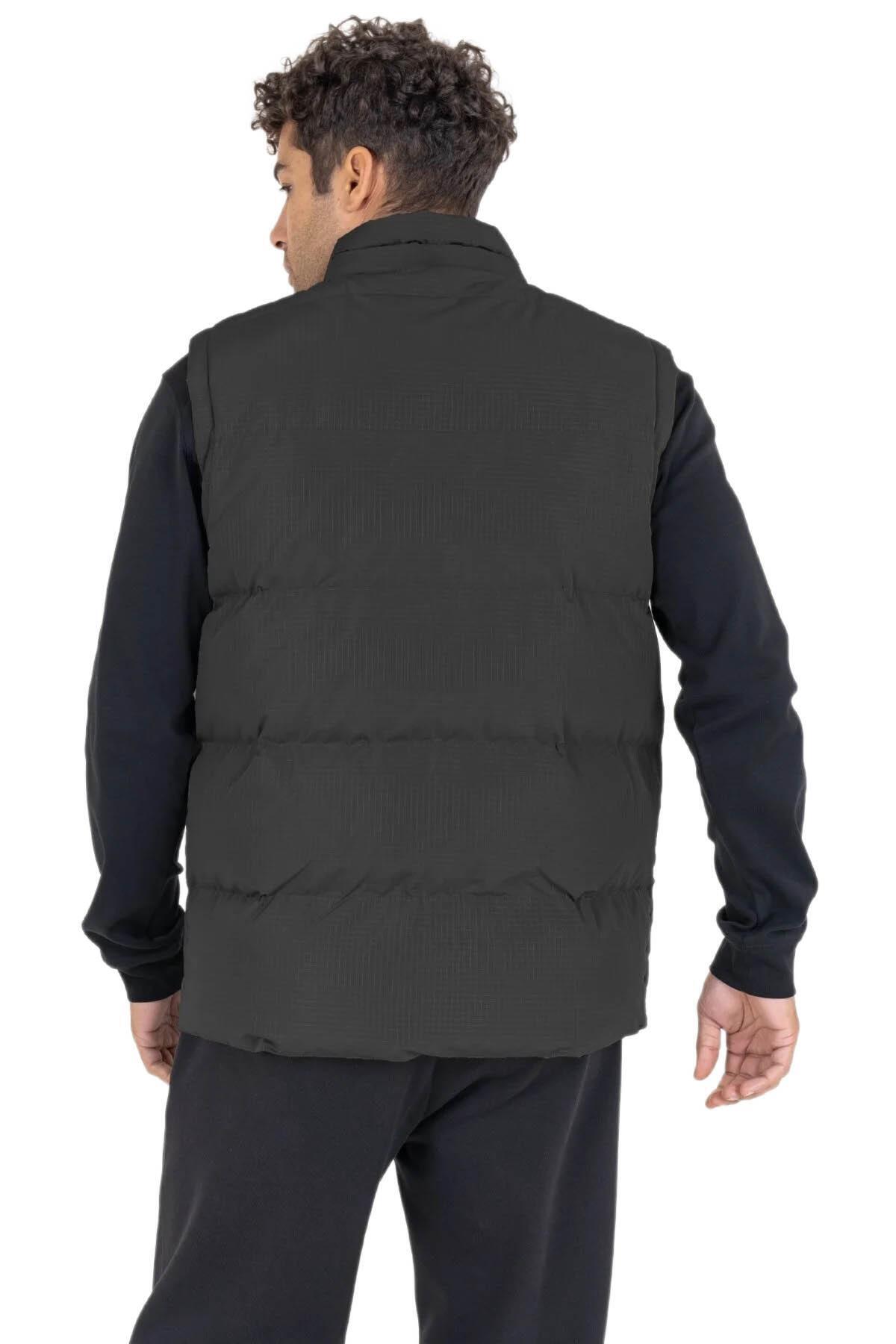 لسکون جلیقه مردانه مشکی طرح دار کد 23N1110