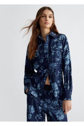 liu.jo Denim Mavi Çiçekli Bluz