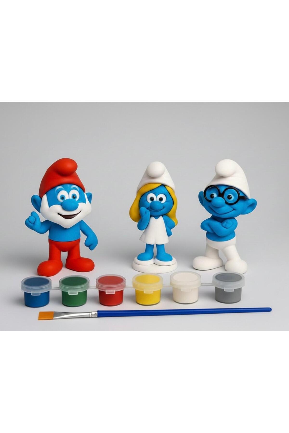 ALİS WORLD Montessori Şirinler Temalı Boyama Seti Kendin Yap Eğitici Öğretici Oyuncak fotoğrafı 3 (önizleme)